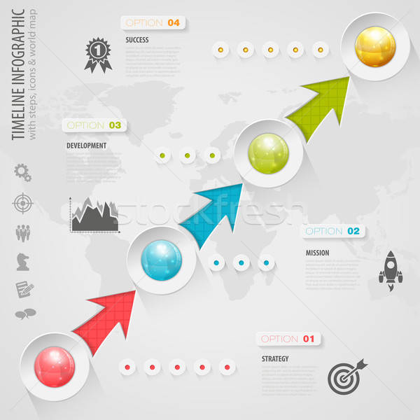 Chronologie affaires boutons icônes nombre Photo stock © -TAlex-