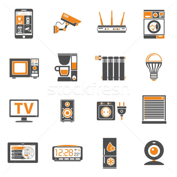 Smart House and internet of things icons set Stock photo © -TAlex-