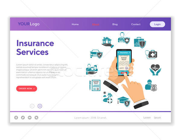 Online Insurance Services Concept Stock photo © -TAlex-
