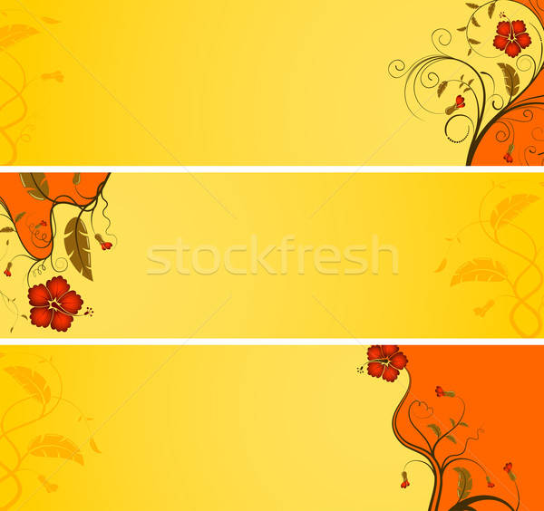 Flower banner with wave Stock photo © -TAlex-