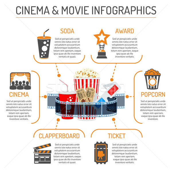 Cinema and Movie infographics Stock photo © -TAlex-
