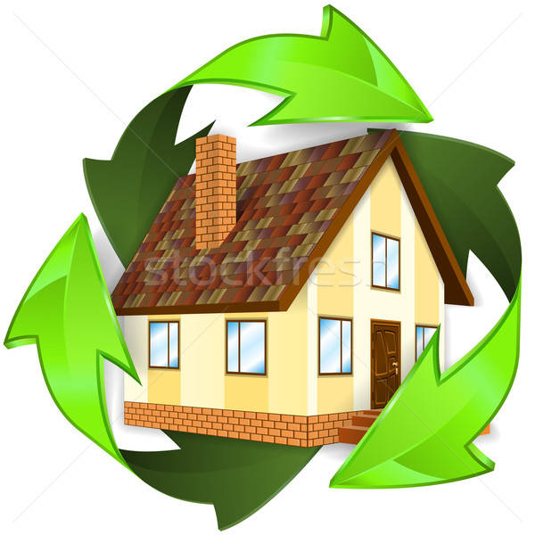 écologique énergie environnement maison icône [[stock_photo]] © -TAlex-