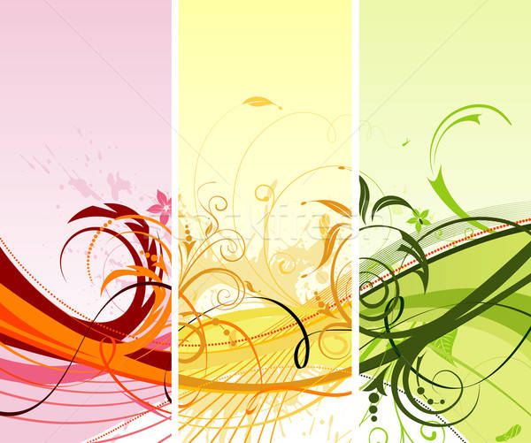 Bloem golven element ontwerp voorjaar abstract Stockfoto © -TAlex-