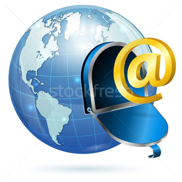 Stockfoto: E-mail · Open · mailbox · teken · aarde · vector