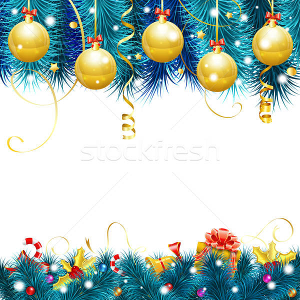 Crăciun cadru aur bomboane Imagine de stoc © -TAlex-
