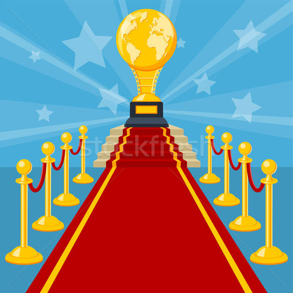 Foto stock: Alfombra · roja · adjudicación · cine · película · iconos · película