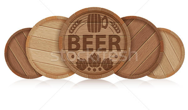 Stock photo: Barrels of Beer