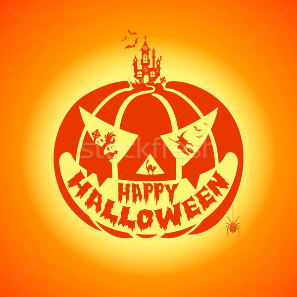 Happy Halloween Party Poster Stock photo © -TAlex-