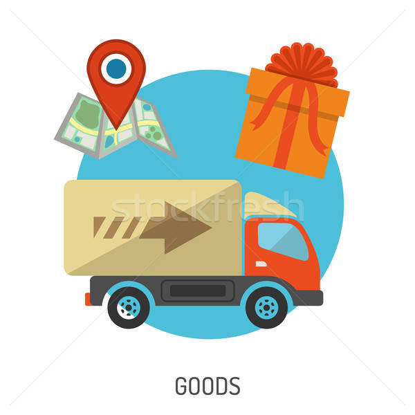 Delivery Goods Flat Icons Stock photo © -TAlex-