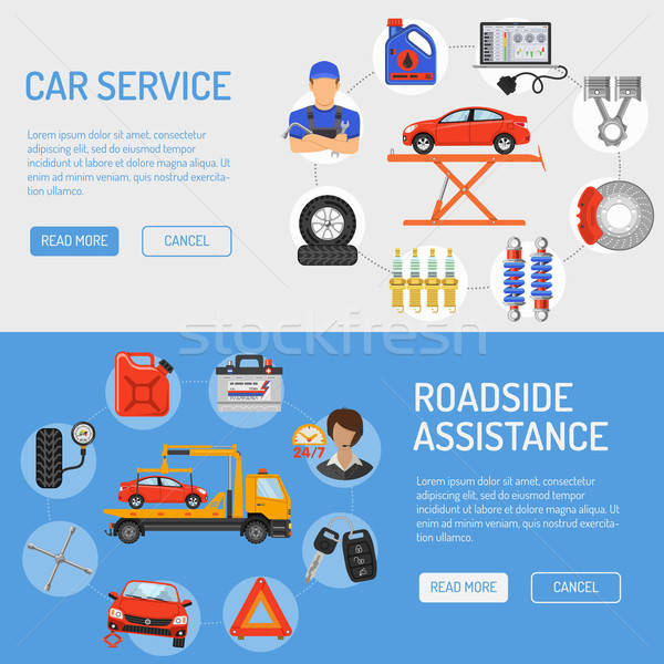 Car Service Banners Stock photo © -TAlex-