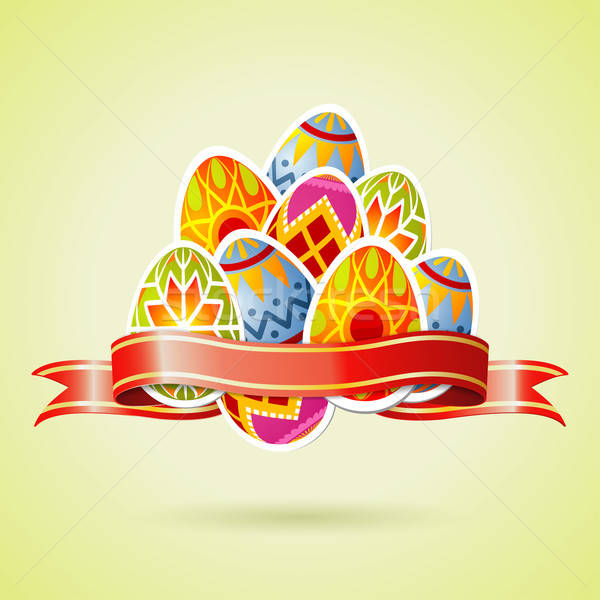 復活節 復活節彩蛋 色帶 向量 模板 雞蛋 商業照片 © -TAlex-
