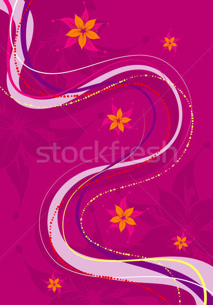 Floral padrão de onda elemento projeto abstrato fundo Foto stock © -TAlex-