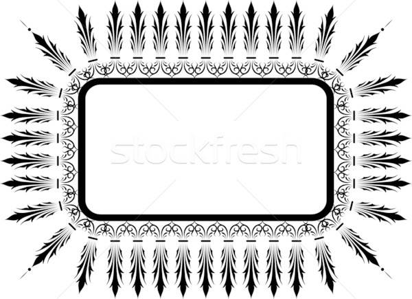 Stock photo: Abstract floral frame, elements for design, vector
