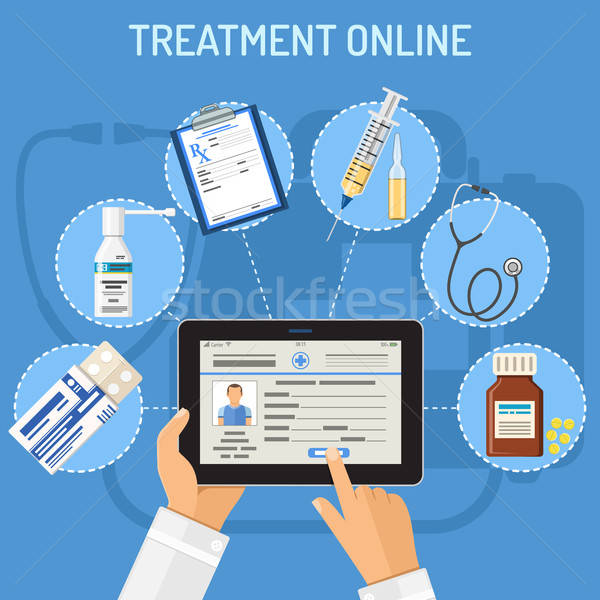 Treatment online concept Stock photo © -TAlex-