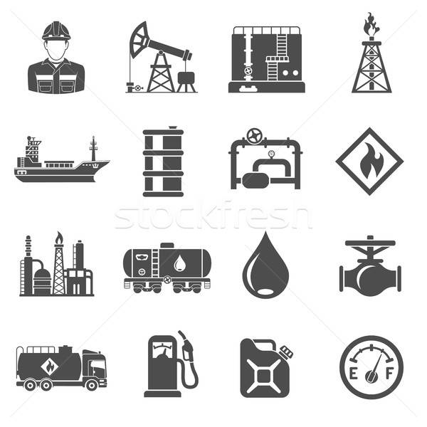 Oil industry Icons Set Stock photo © -TAlex-