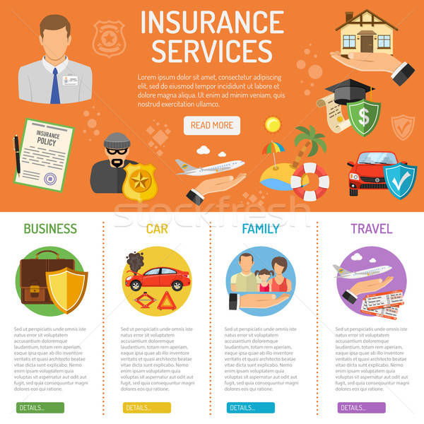 Insurance Services infographics Stock photo © -TAlex-