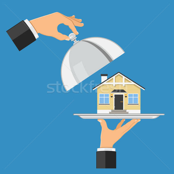 house on tray Stock photo © -TAlex-