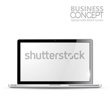 ноутбука экране изолированный белый бизнеса технологий Сток-фото © -TAlex-