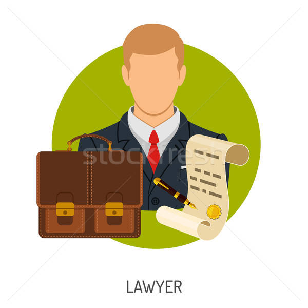 Lawyer Icon with Briefcase Stock photo © -TAlex-