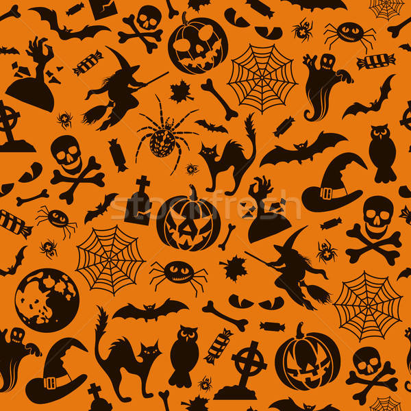 Seamless Halloween Pattern Stock photo © -TAlex-