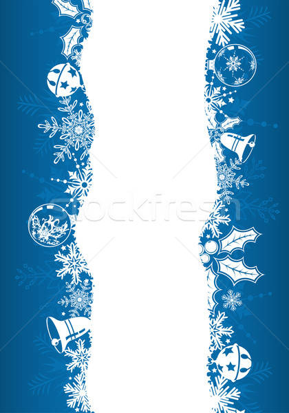 Karácsony keret hópelyhek dekoráció alkotóelem textúra Stock fotó © -TAlex-