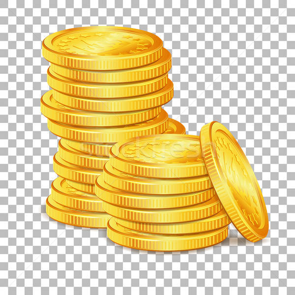 Stack of Gold Coins on transparent background Stock photo © -TAlex-