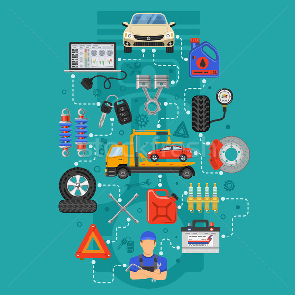 Car Service Infographics Stock photo © -TAlex-