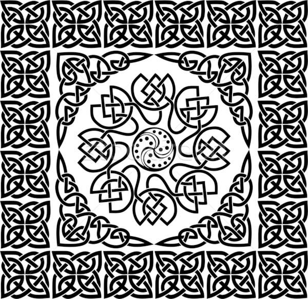 Foto stock: Celtic · ornamento · ilustración · arte · verano · hojas