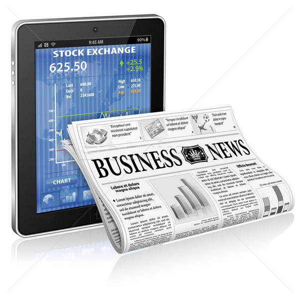 Negocios noticias financieros periódico vector Foto stock © -TAlex-