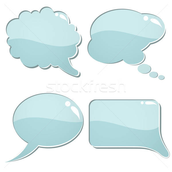 Szövegbuborékok szett beszéd adatbázis buborékok alkotóelem Stock fotó © -TAlex-