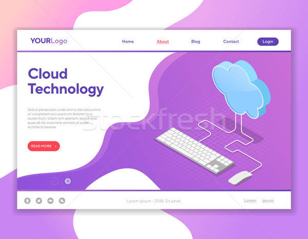 Cloud Computing Technology Isometric Stock photo © -TAlex-