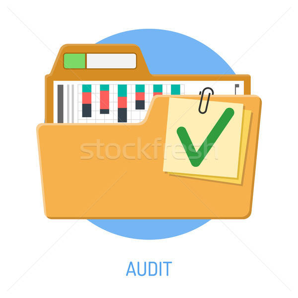 Foto stock: Sucesso · auditar · abrir · dobrador · ícone · documentos