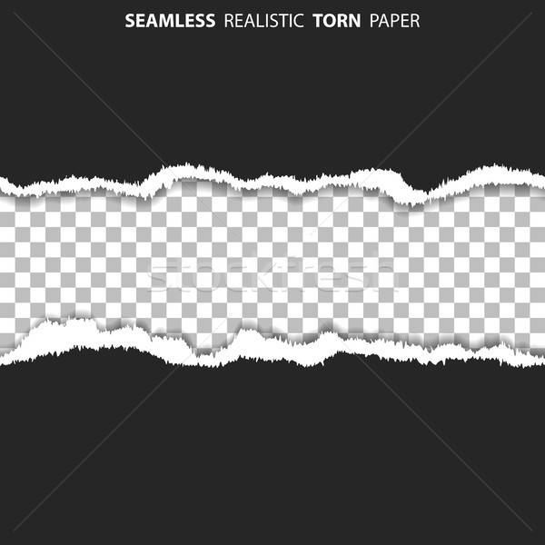 Stock photo: Seamless Torn Hole on Paper