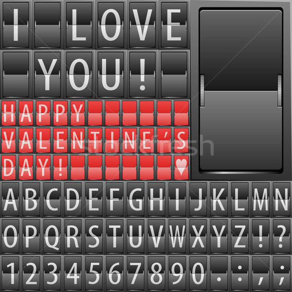 Alfabeto mecánico ejemplo día de san valentín diferente Foto stock © -TAlex-