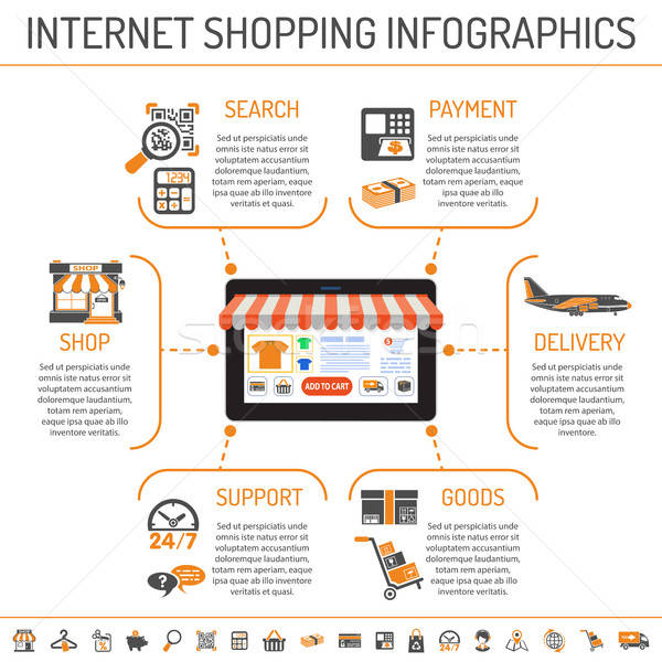 Internet Shopping infographics Stock photo © -TAlex-