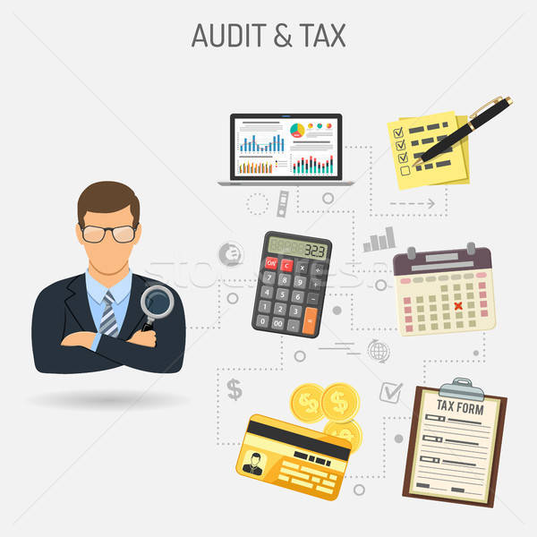 Auditing, Tax process, Accounting Banner Stock photo © -TAlex-