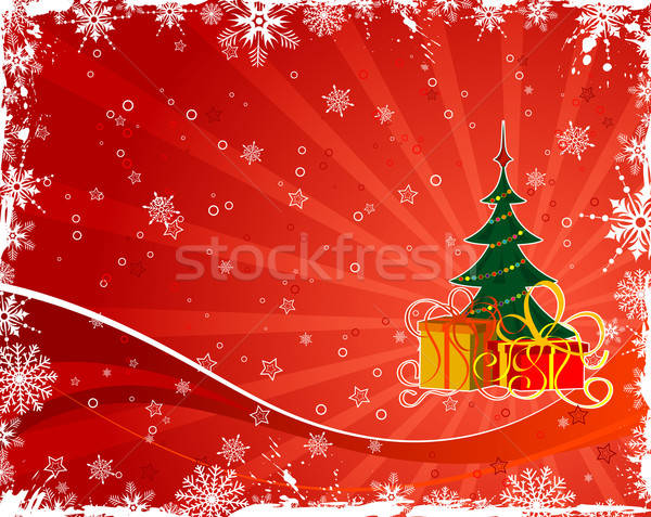 Abstract christmas kerstboom geschenk element ontwerp Stockfoto © -TAlex-