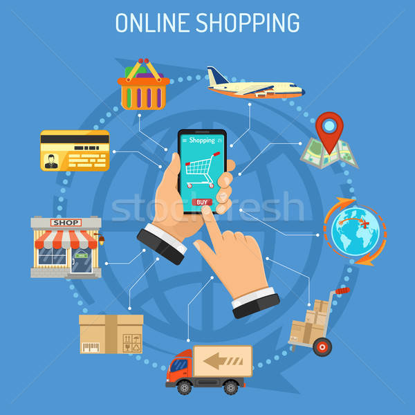 Online Shopping Infographics Stock photo © -TAlex-