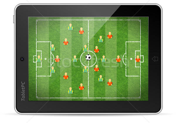 Tablet PC with Football Game Stock photo © -TAlex-