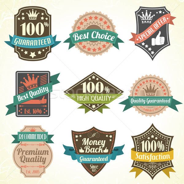 Quality and Guarantee Labels Stock photo © -TAlex-