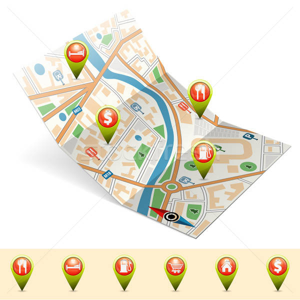 Navigazione mappa set GPS business home Foto d'archivio © -TAlex-
