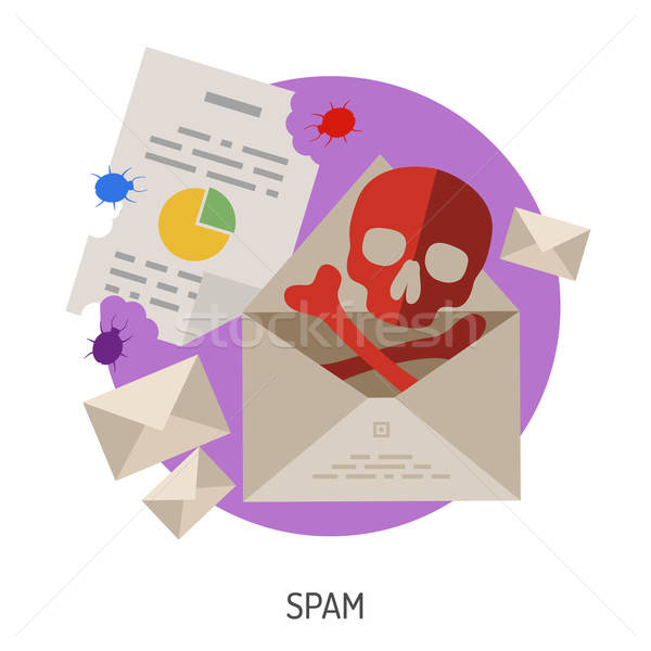 Crime internet segurança ícone como spam Foto stock © -TAlex-