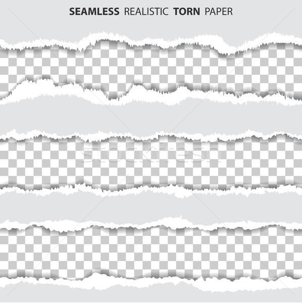 Set Seamless Torn Holes on Paper Stock photo © -TAlex-