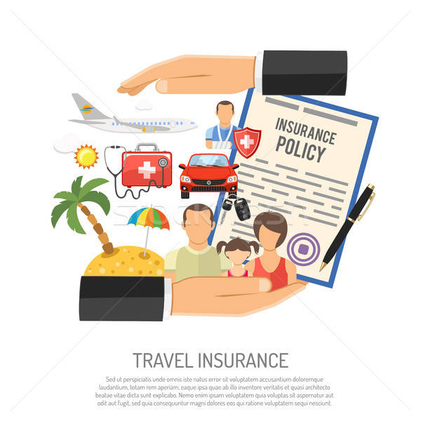 Viaje seguro anunciante sitio web publicidad como Foto stock © -TAlex-