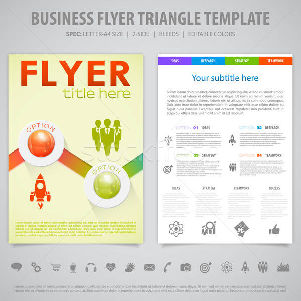 Flyer Design Template Stock photo © -TAlex-