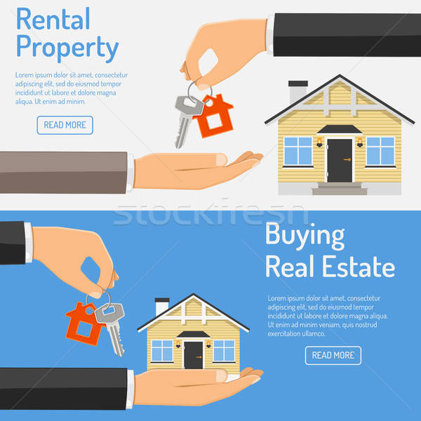 Stock photo: purchase and rental real estate banners