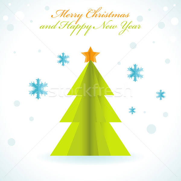 Origami Christmas Tree Vector Illustration C Oleksii Telnov Talex 1426396 Stockfresh