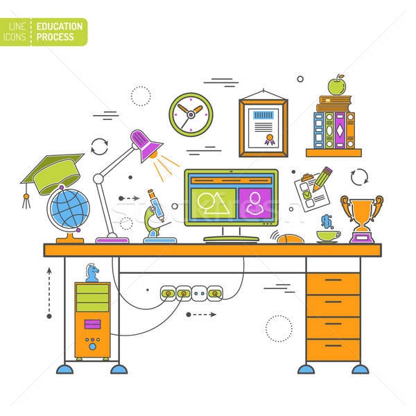 Online Education Process Stock photo © -TAlex-
