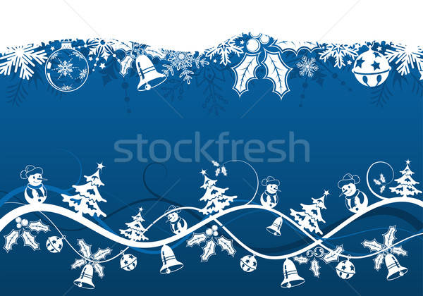 Noël arbre de noël bonhomme de neige élément design texture [[stock_photo]] © -TAlex-