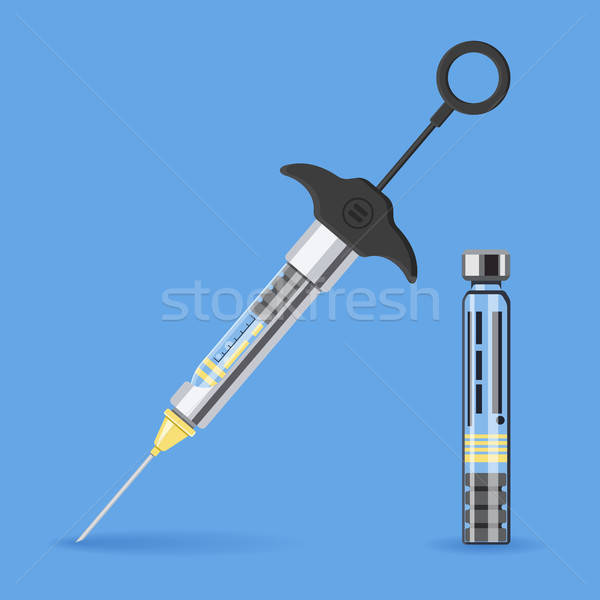 Dentar medical seringă flacon icoană ac Imagine de stoc © -TAlex-